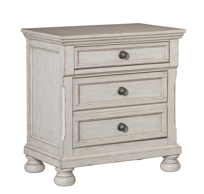 Bethel 5 Piece Antique White Bedroom Set (Bed (2pc), Dresser, Mirror and Nightstand) - Image 11