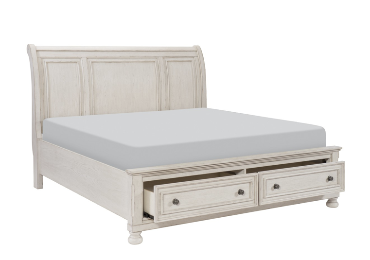 Bethel 5 Piece Antique White Bedroom Set (Bed (2pc), Dresser, Mirror and Nightstand) - Image 13
