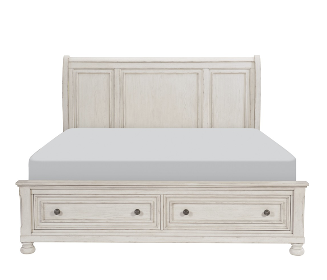 Bethel 5 Piece Antique White Bedroom Set (Bed (2pc), Dresser, Mirror and Nightstand) - Image 15