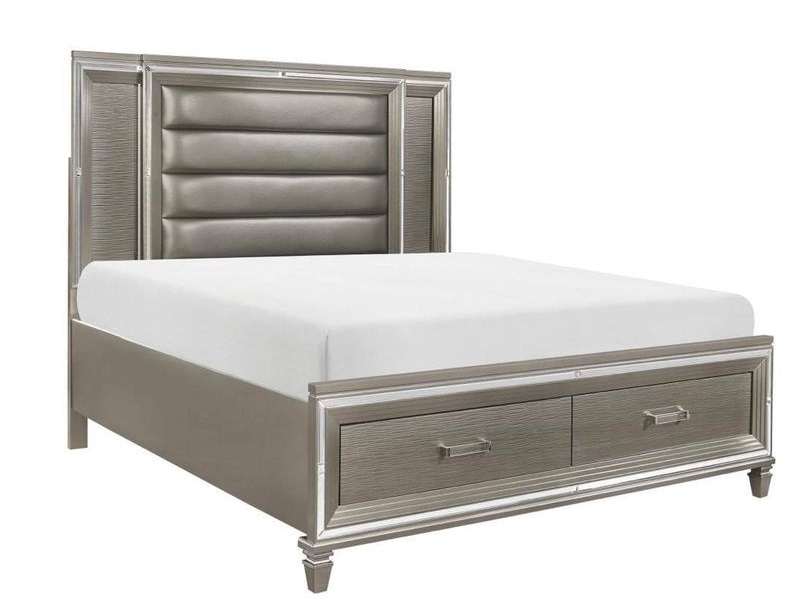 Tamsin 5pc Bedroom Collection-Silver-Gray - Image 14
