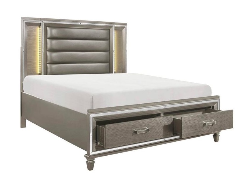 Tamsin 5pc Bedroom Collection-Silver-Gray - Image 15