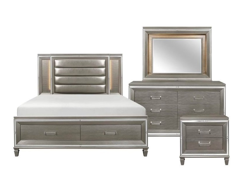 Tamsin 5pc Bedroom Collection-Silver-Gray - Image 17