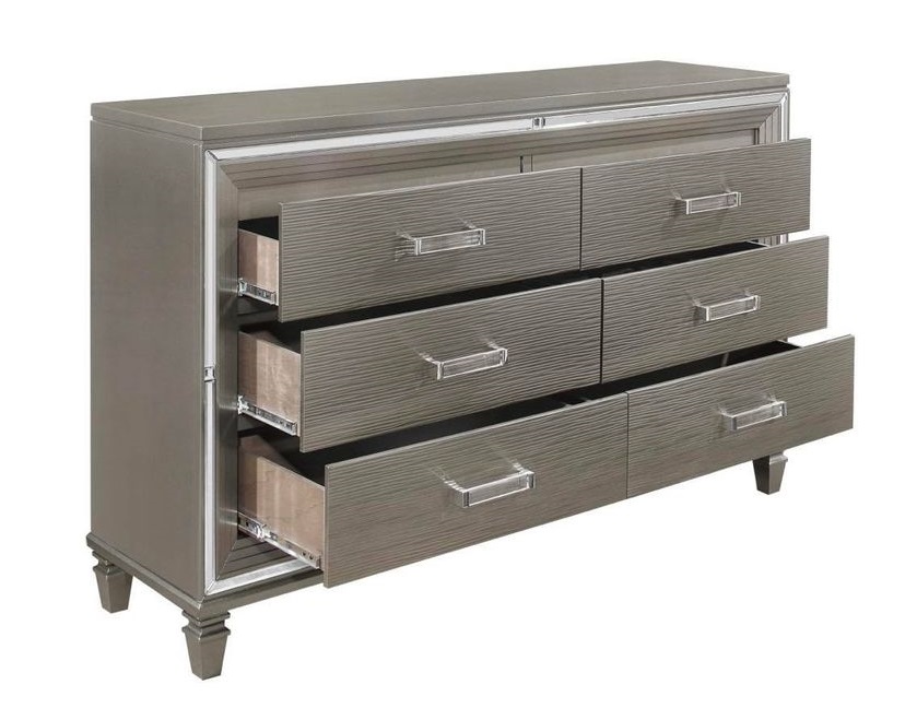 Tamsin 5pc Bedroom Collection-Silver-Gray - Image 5
