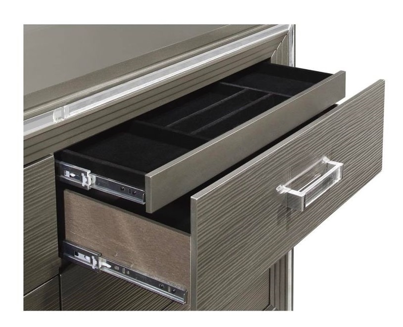 Tamsin 5pc Bedroom Collection-Silver-Gray - Image 6