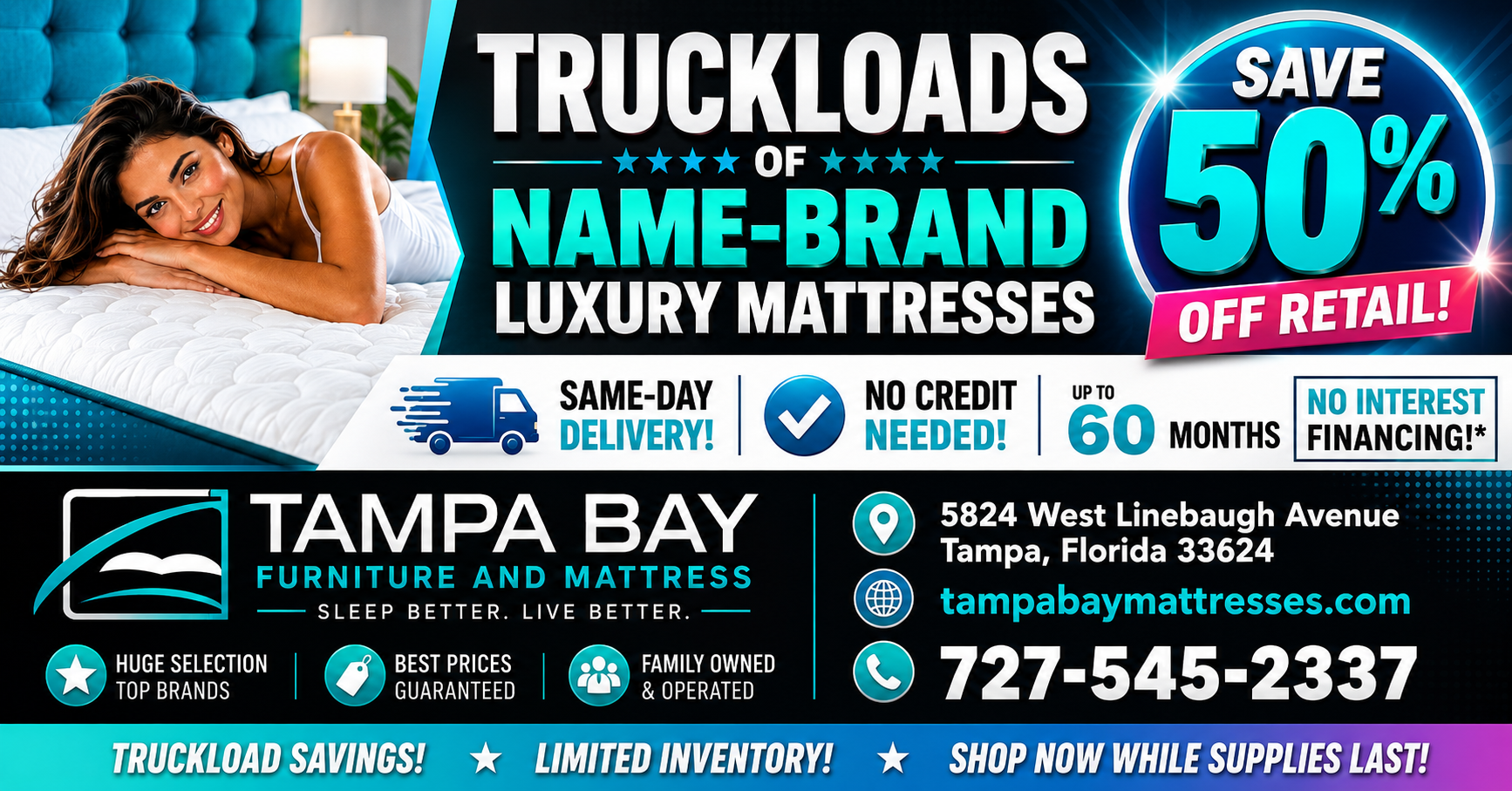Truckloads of Name Brand Luxury Mattresses