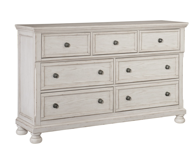 Bethel 5 Piece Antique White Bedroom Set (Bed (2pc), Dresser, Mirror and Nightstand) - Image 7