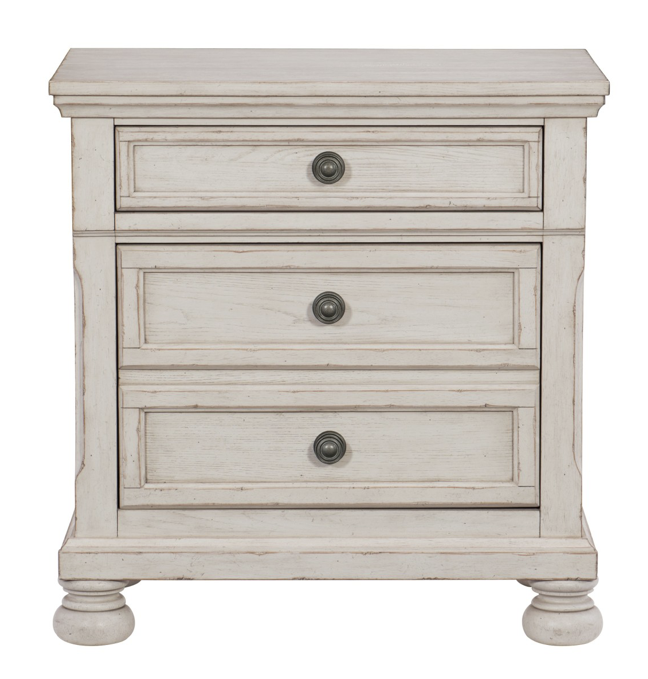Bethel 5 Piece Antique White Bedroom Set (Bed (2pc), Dresser, Mirror and Nightstand) - Image 10