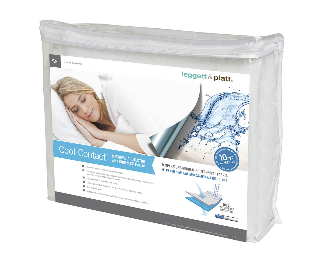 leggett & platt cool contact mattress protector with cool