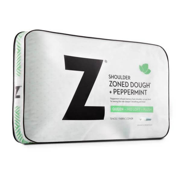 Z Shoulder Cutout Zoned Dough + Peppermint Pillow by Malouf Fine Linens