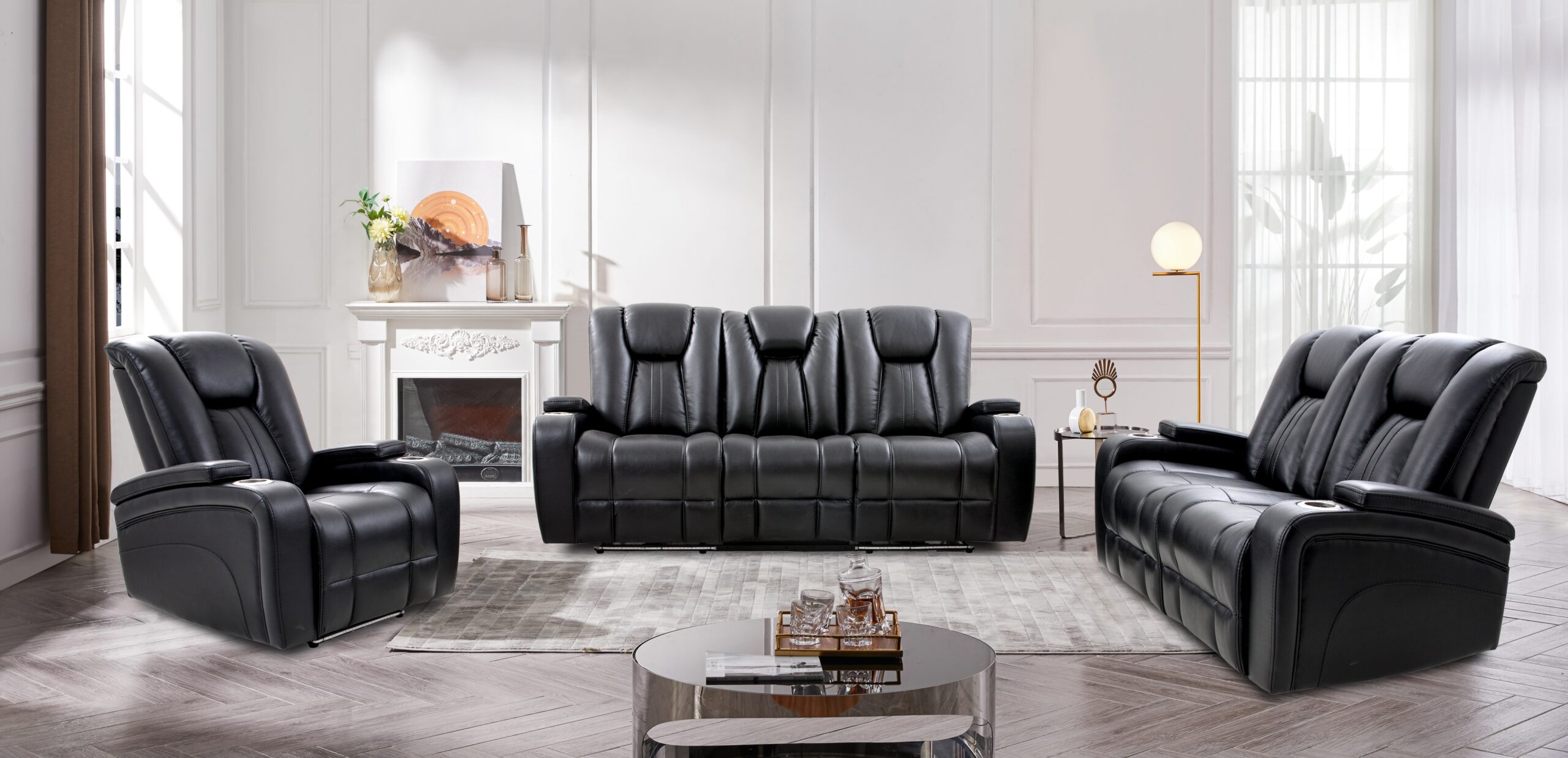 Torino Transformer Collection Power Reclining Soft Breathable Leather ...