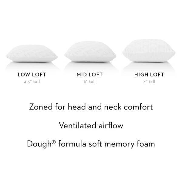 Z Zoned Dough Pillow by Malouf Fine Linens from Tampa Bay Mattresses