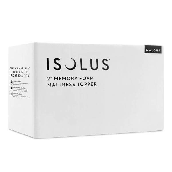 ISOLUS 2" Memory Foam Mattress Topper by Malouf Fine Linens